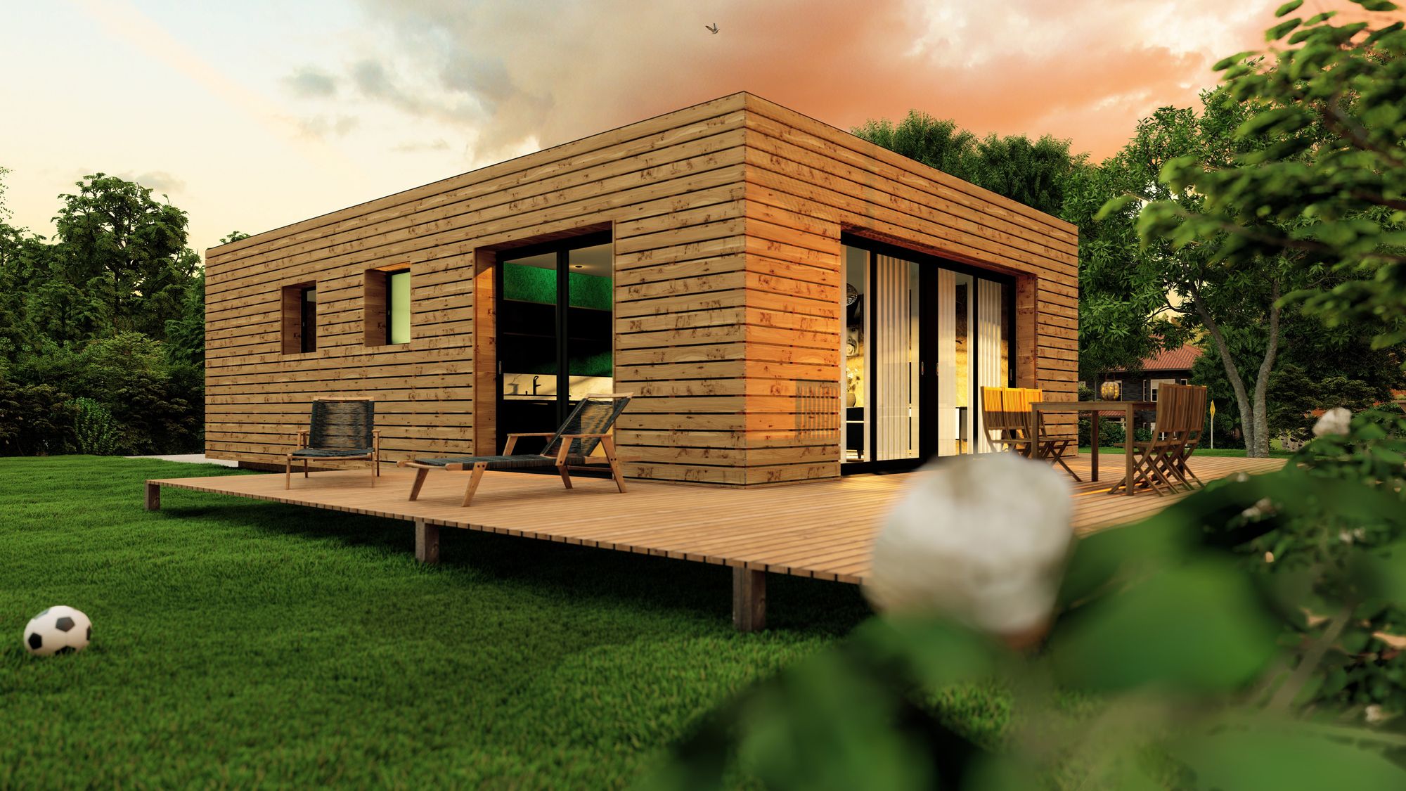Le procédé SYLCAT® permet de construire l’ossature d’une construction à partir de palettes recyclées.
