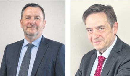 Mathieu Fulleringer, président de l’Urssaf Alsace, et François Coullet, directeur régional.
