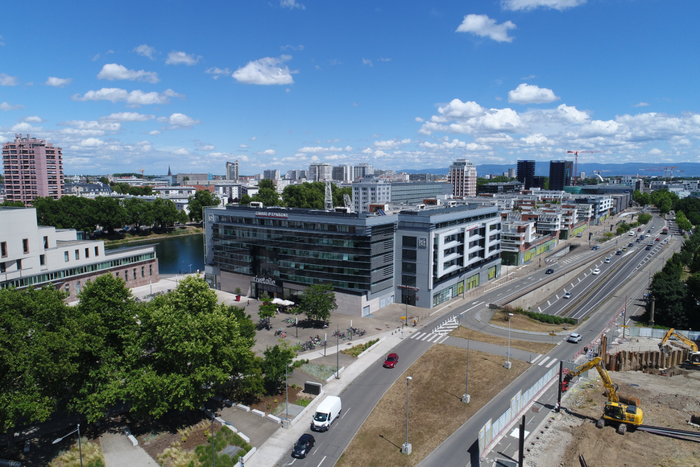 La Caisse d'Epargne (ici le siège régional à Strasbourg) distribue jusqu'à 70 millions d'euros de prêts aux entreprises, en partenariat avec la Région Grand Est et la Banque européenne d'investissement.