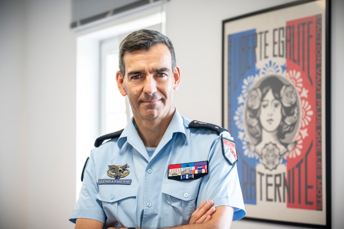 Le général Gwendal Durand, commandant le Groupement de gendarmerie du Bas-Rhin et ses 1000 gendarmes