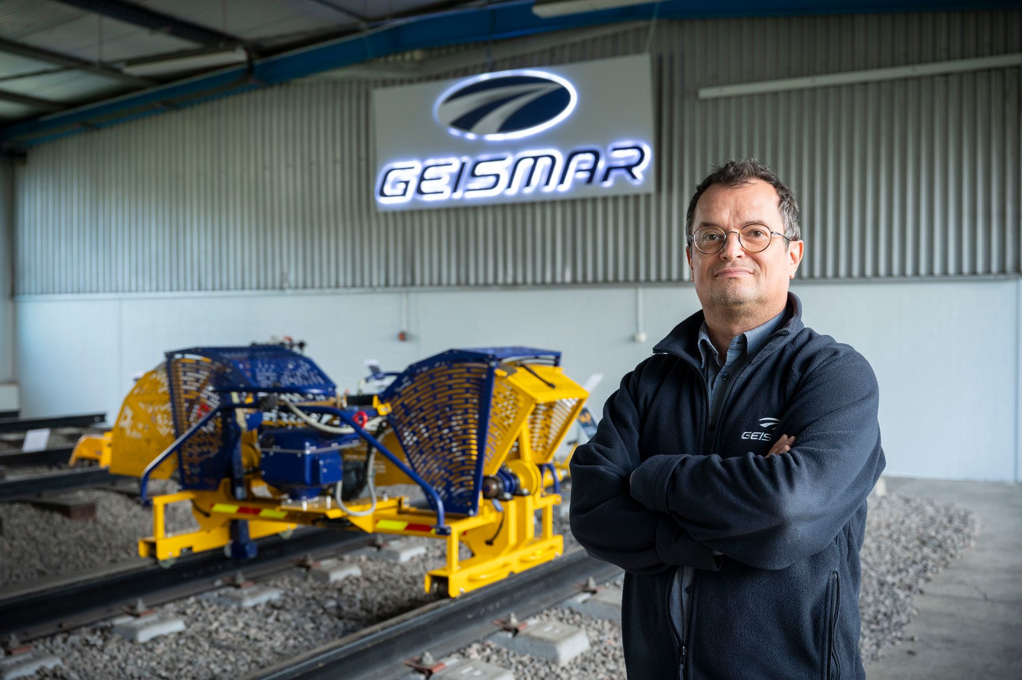 Mathieu Rollet sur le site historique de Colmar qui opère sur le marché du ferroviaire depuis 100 ans.